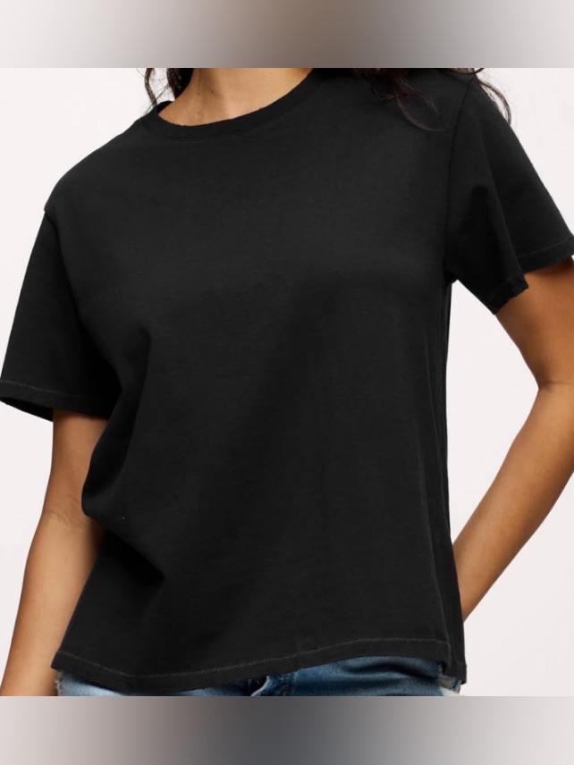 Nuuds Black Crewneck Short Sleeve Tee
